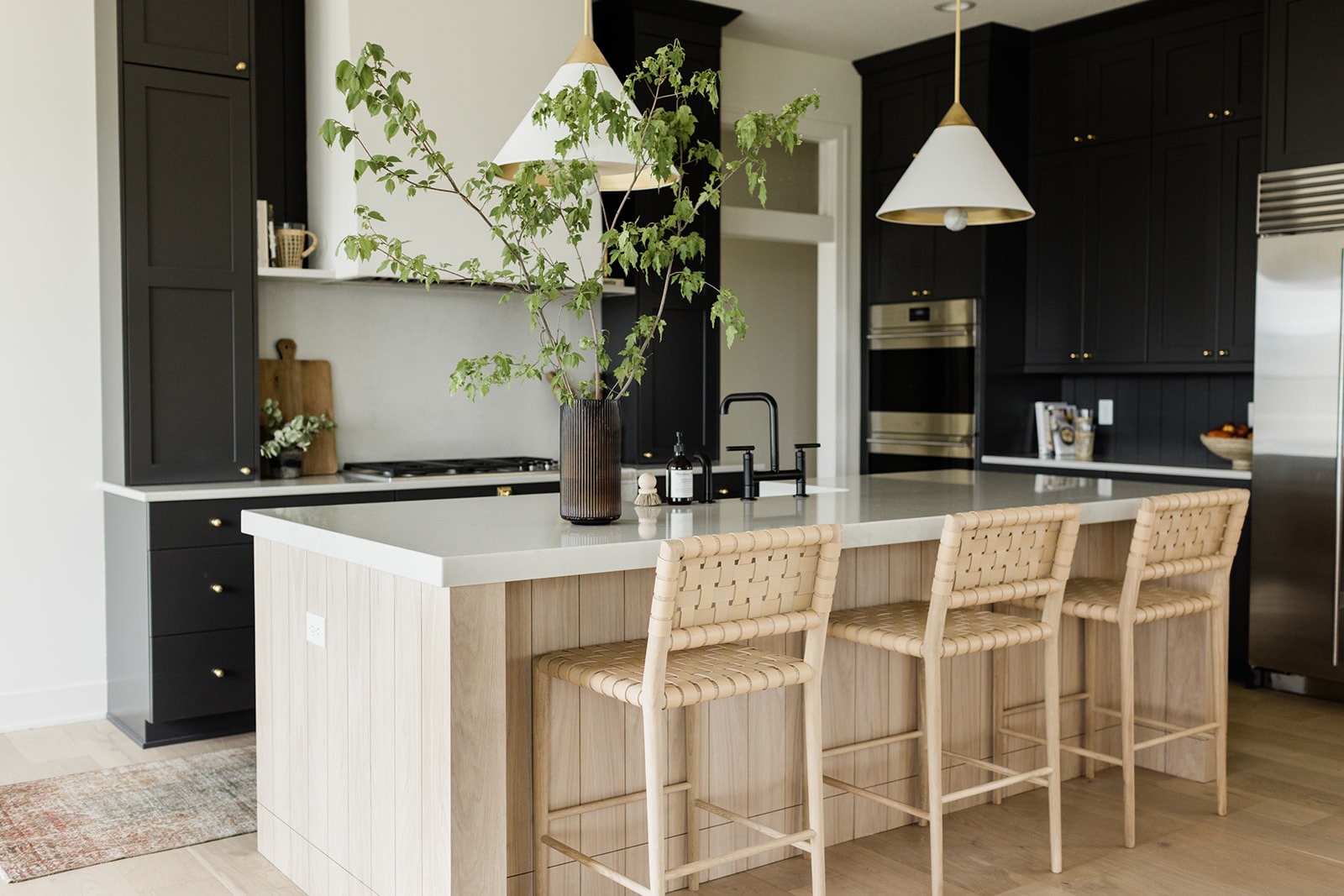 Black + Sand Contrast Kitchen