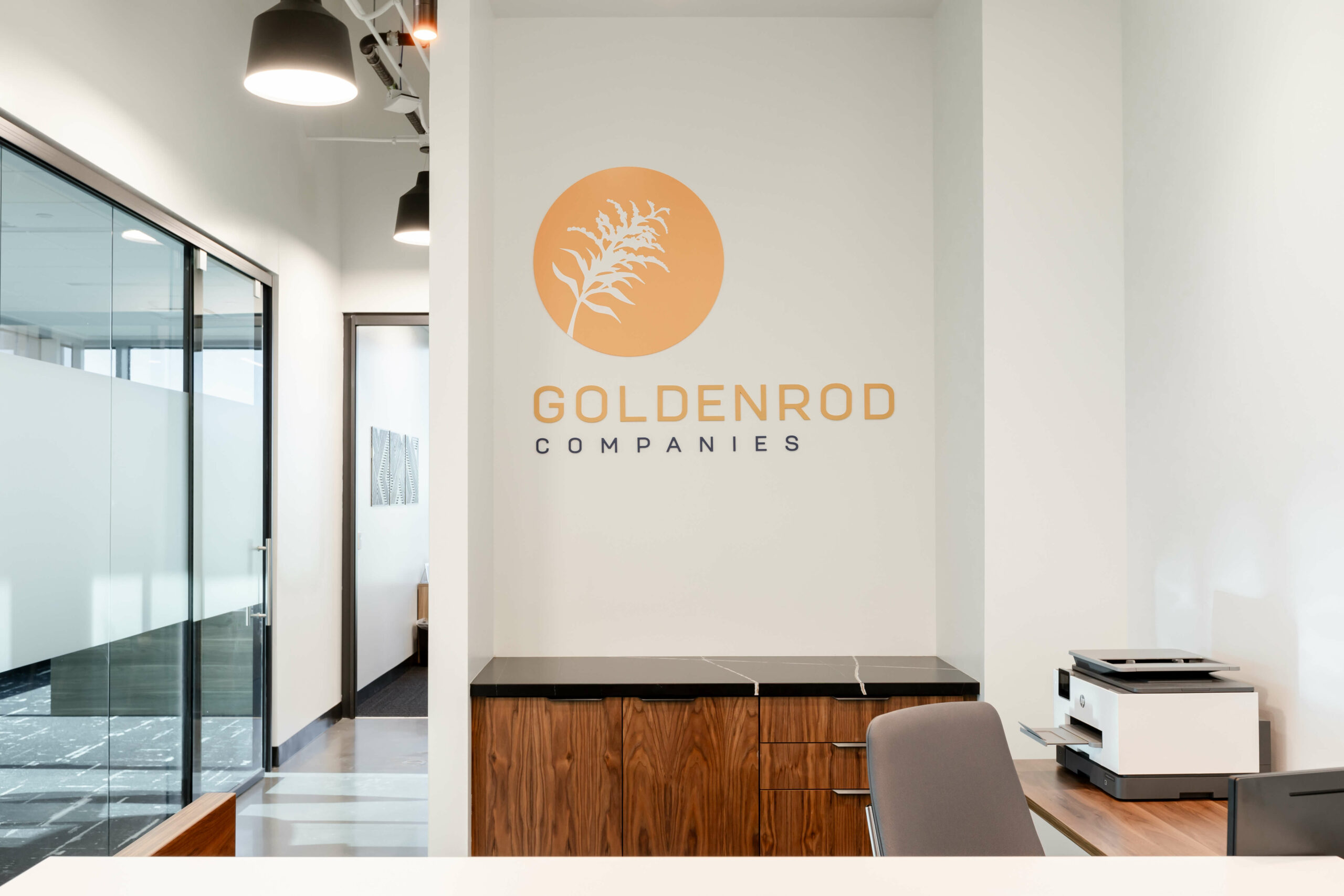 Goldenrod Companies Reception Desk Nook
