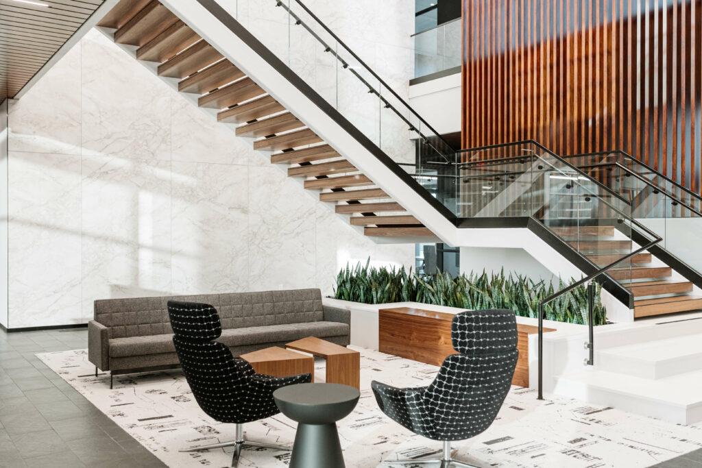 Compelling Uses of Stone in a Corporate Office